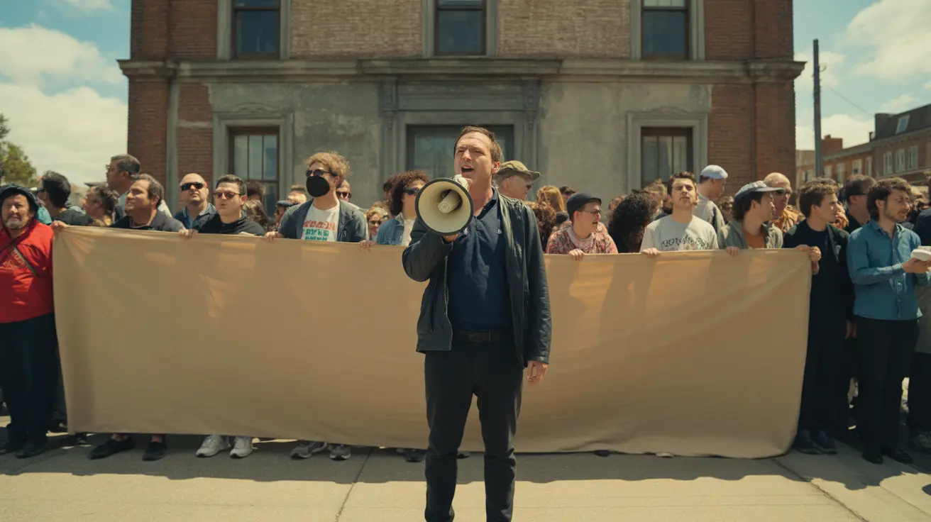 Animal rights activists protesting at Ridglan Farms with police presence and tear gas