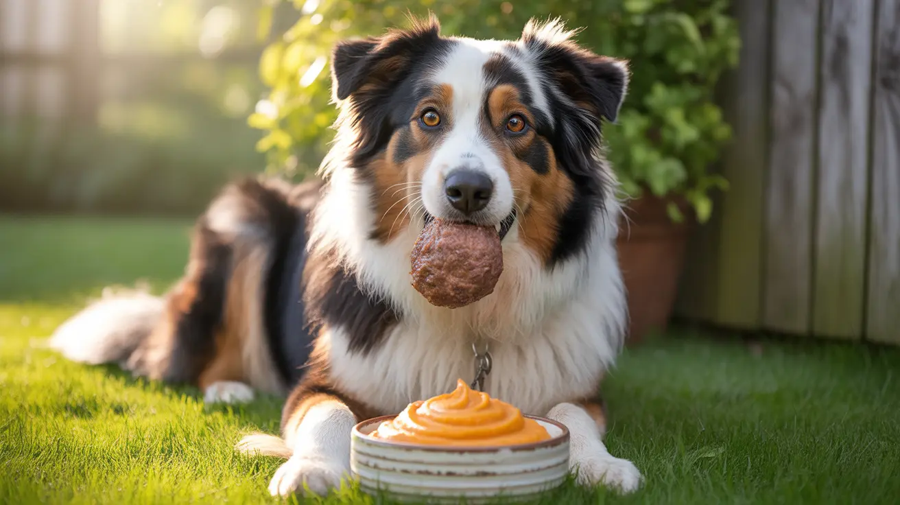 Recette pour chien : Boulettes de viande de bœuf cuites au four avec purée de patate douce
