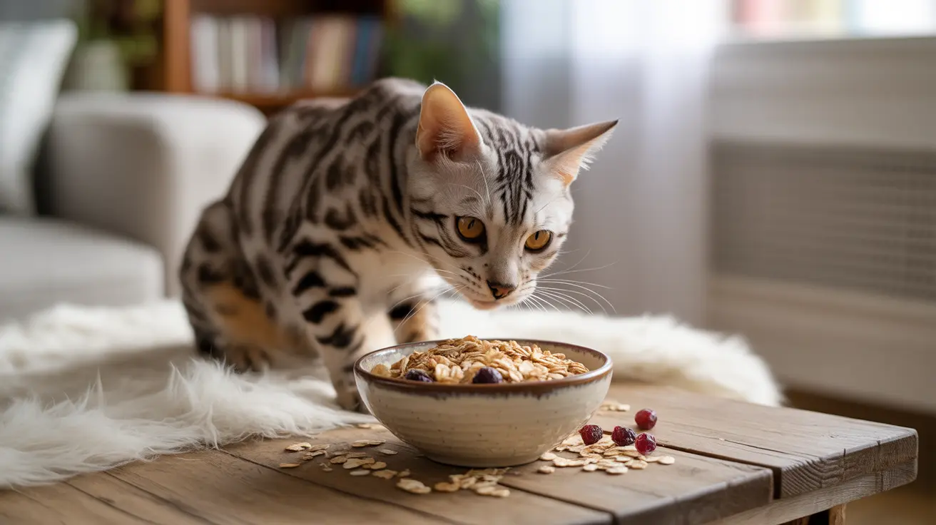 Comprendiendo los riesgos de alimentar a los gatos con granola
