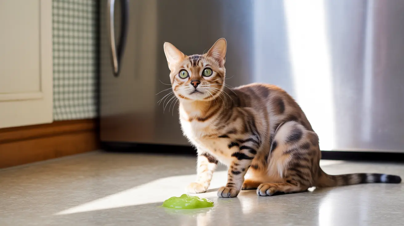 猫の緑色の嘔吐：原因・予防策・受診の目安