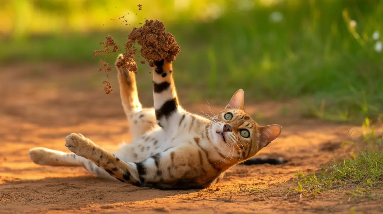 猫が土の上で転がるのはなぜ？この自然な猫の行動を解説