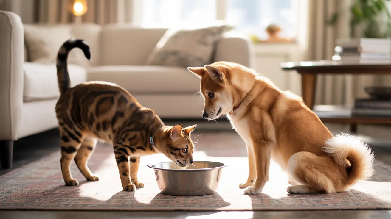 ¿Pueden gatos y perros compartir agua? Guía completa para compartir el cuenco de agua de forma segura