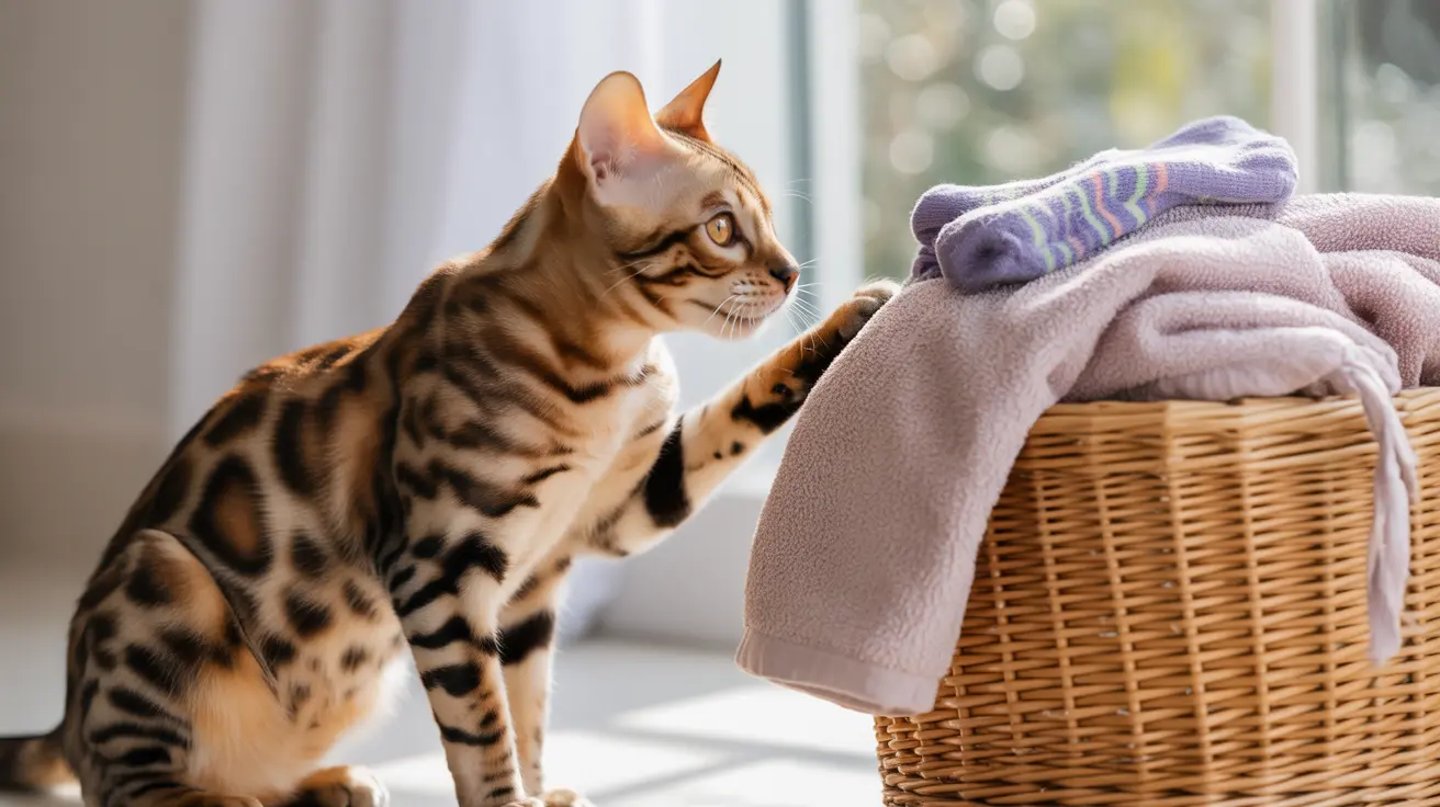 猫が洗濯かごや洗濯物におしっこをする原因・対策・予防法