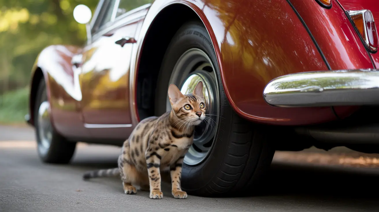 猫は車のどこに隠れる？車オーナーのための安全完全ガイド