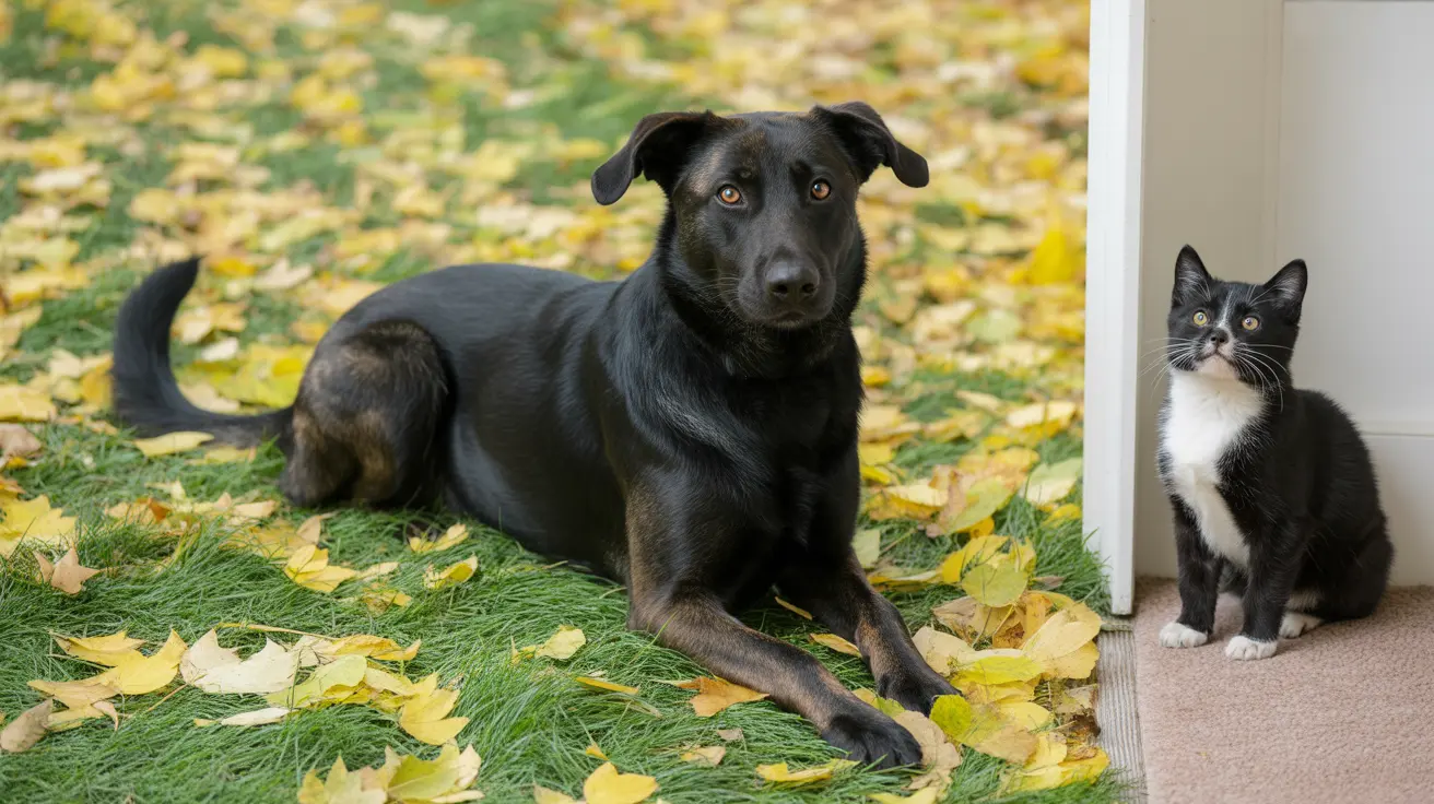 Happy dog and cat waiting for adoption at Jersey Shore Animal Center in Brick, New Jersey