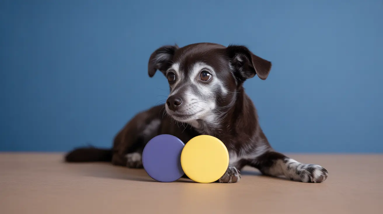 Dog pressing talking button on a pet soundboard device