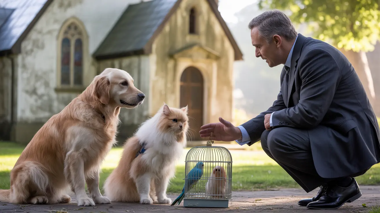 Cérémonie locale de bénédiction des animaux à l'église luthérienne Saint‑Pierre