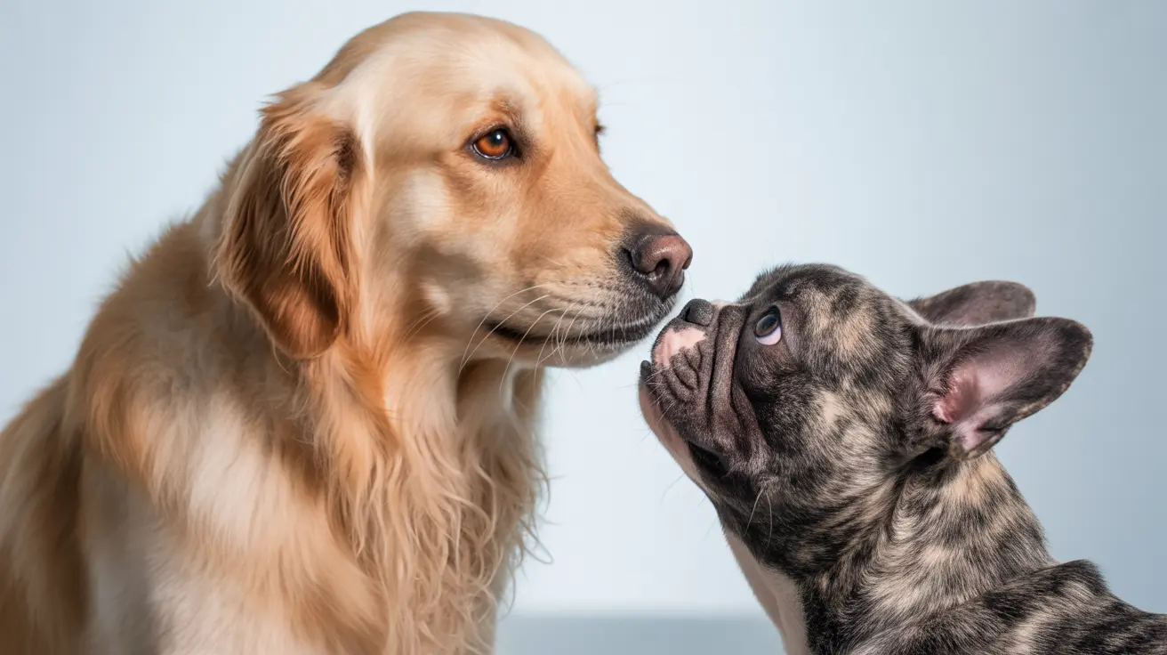 Bonded dog pair cuddling together in an animal shelter