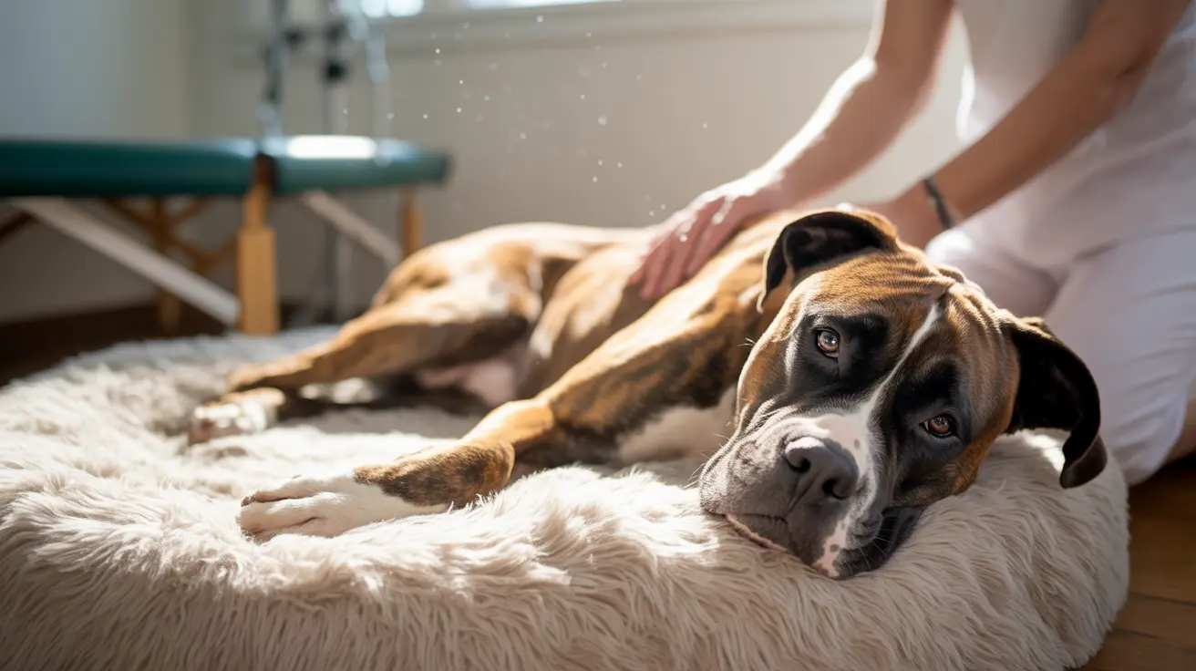 Técnicas seguras y efectivas de masaje para la recuperación de perros con rotura de LCA