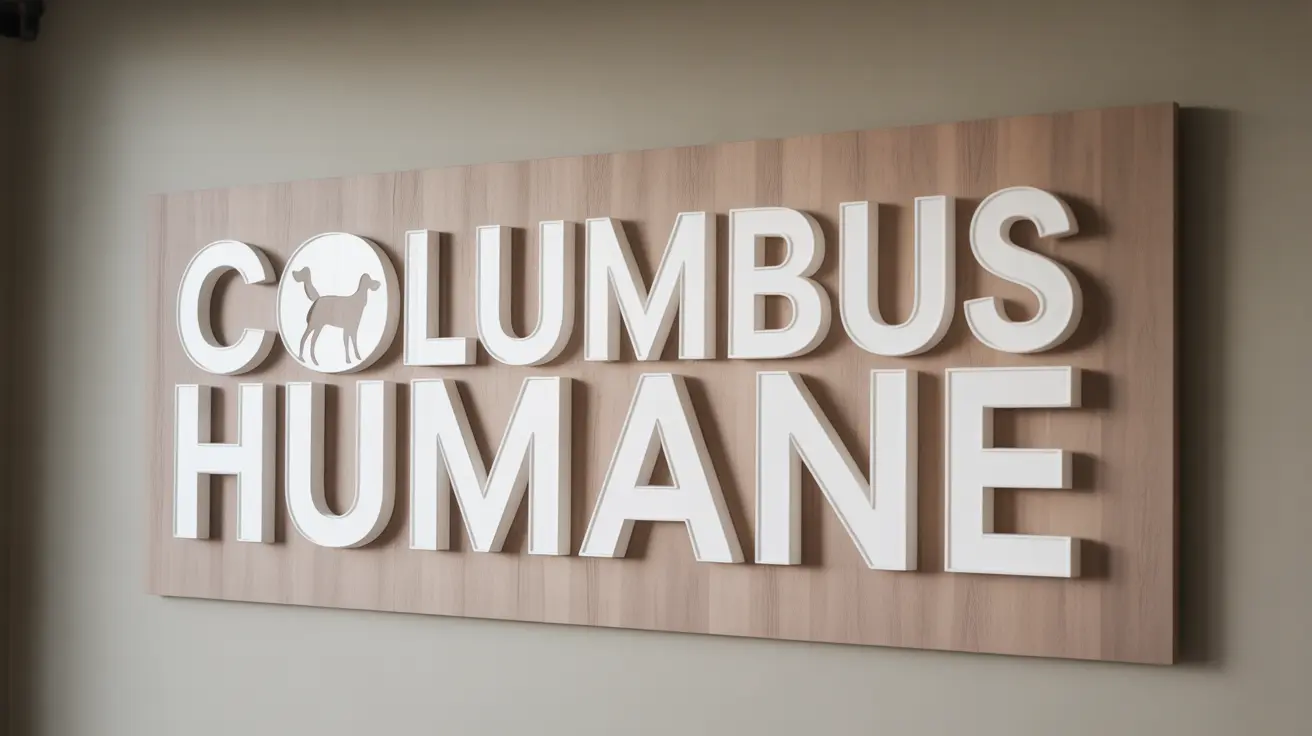 A concerned volunteer from Columbus Humane caring for a dog in cold weather