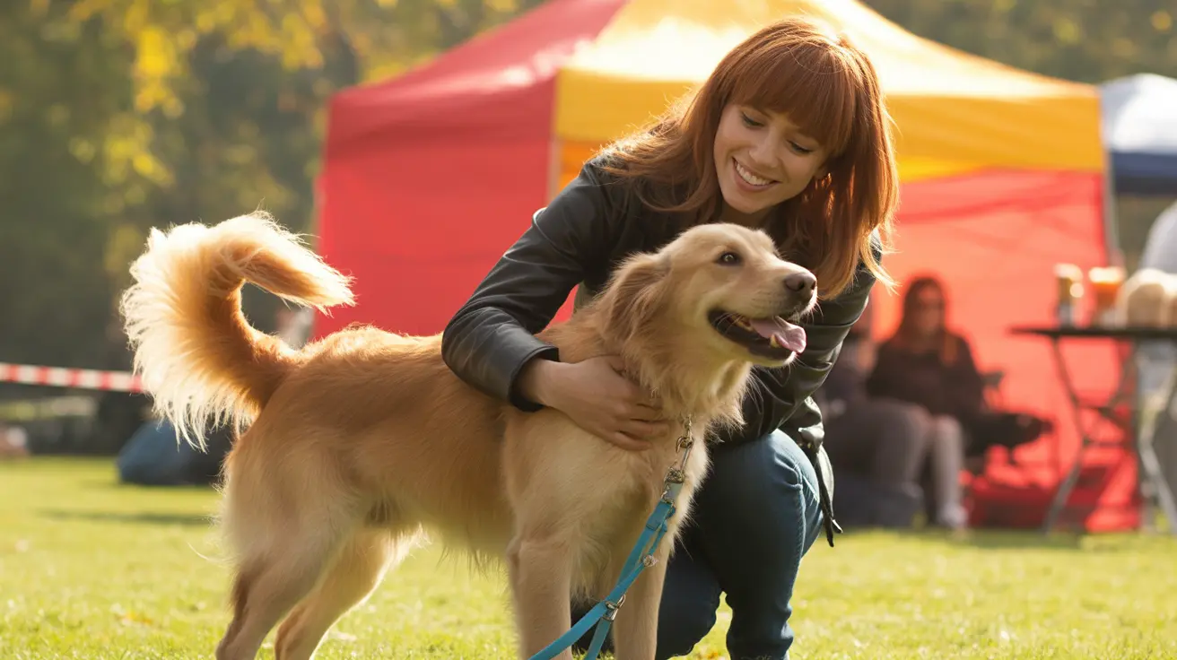 Community gathering at an animal shelter fundraiser event with people enjoying food and supporting pets
