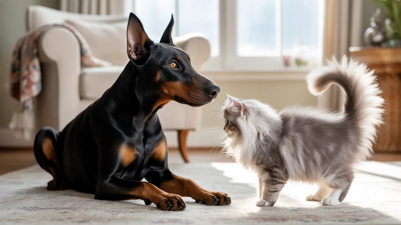 ドーベルマンは猫と仲良くできる？安全な共生ガイド