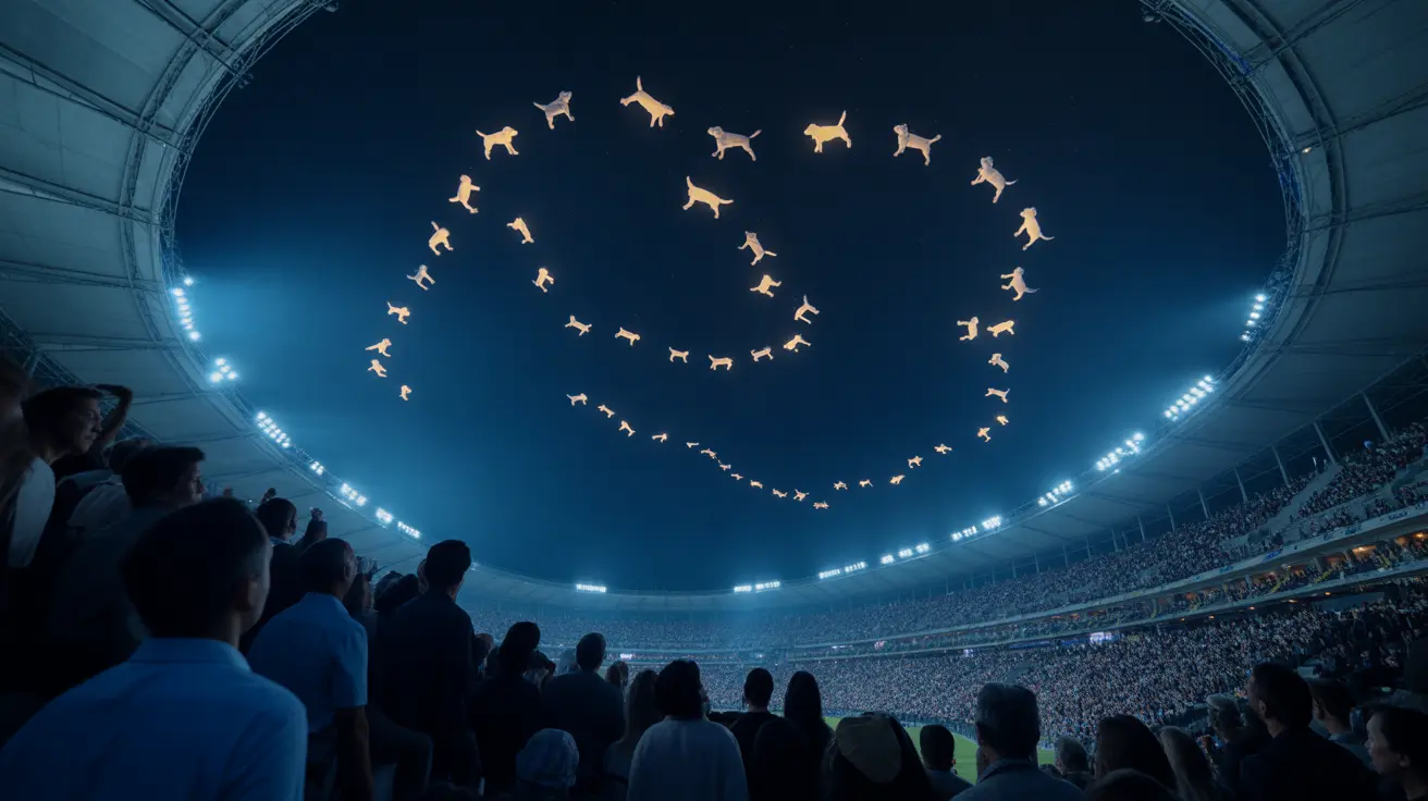 Un espectáculo pionero de luces con drones en Edgbaston