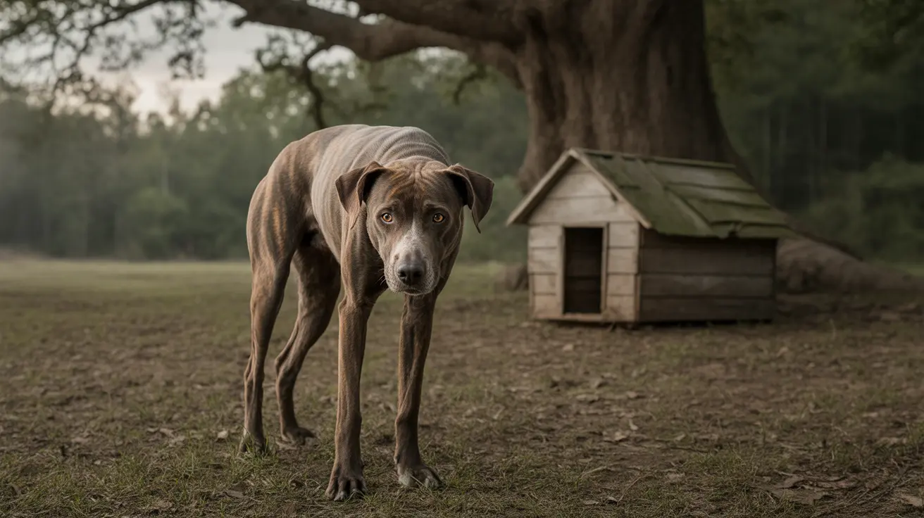 Emaciated Dog Rescued After Being Chained to Tree in Rural Mississippi