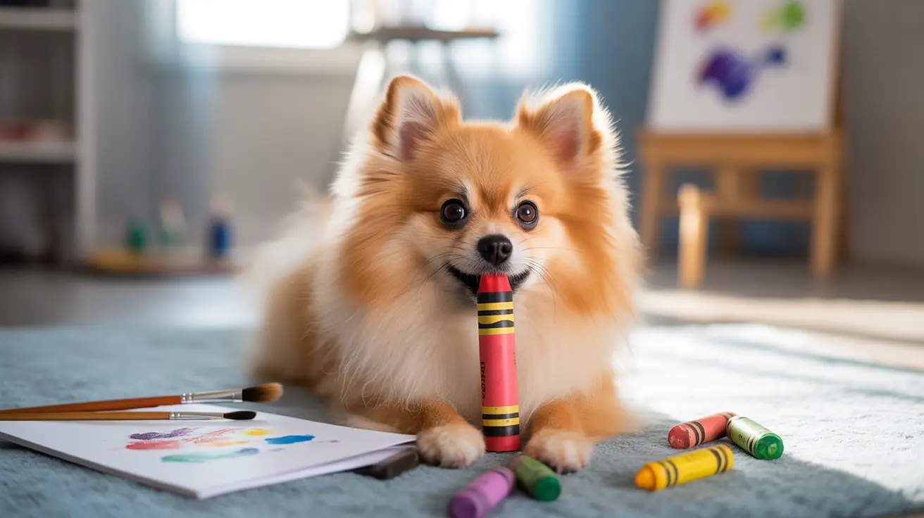 ¿Qué hacer si mi perro se comió crayones?