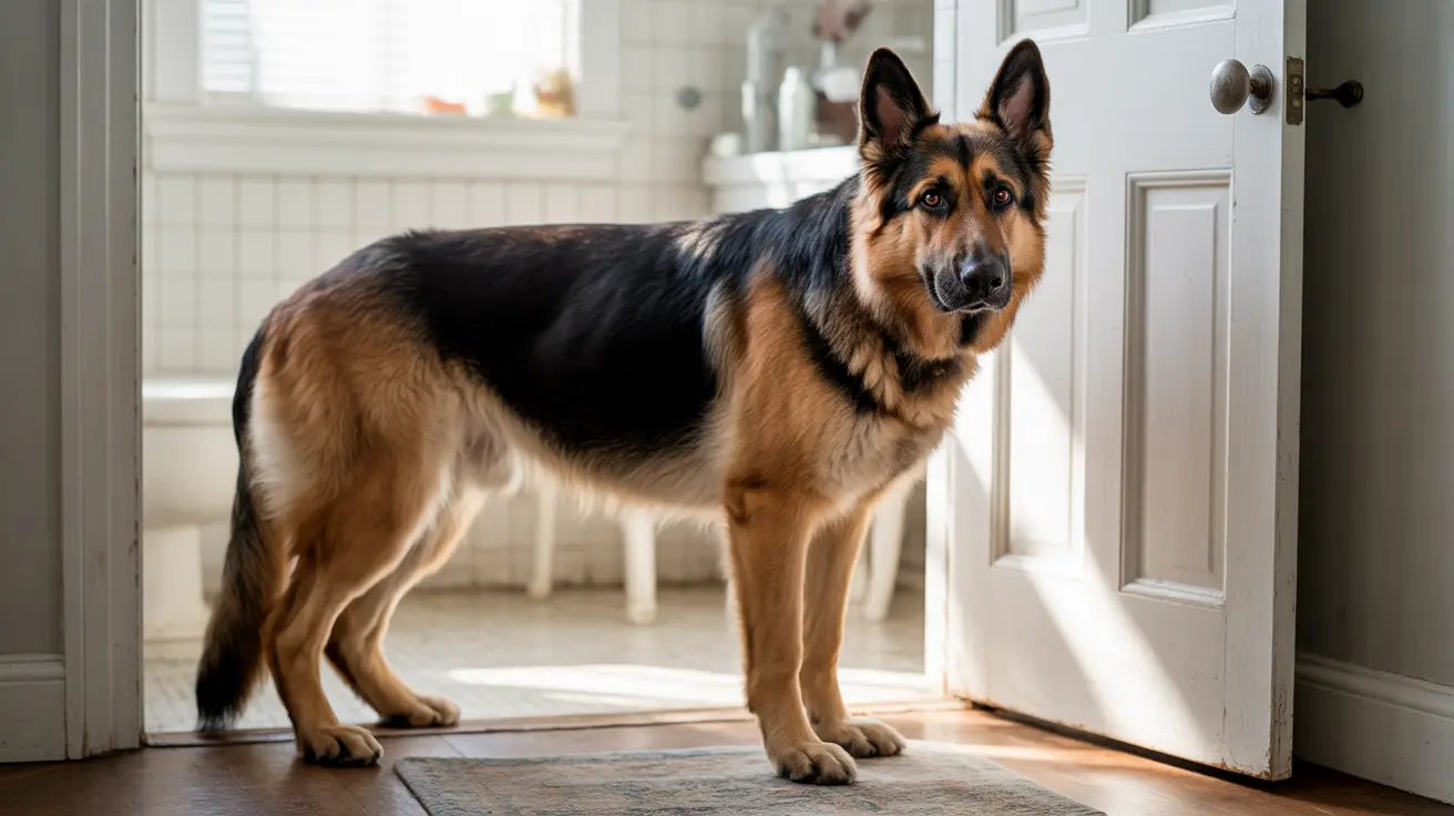 ¿Por qué mi perro me sigue al baño?