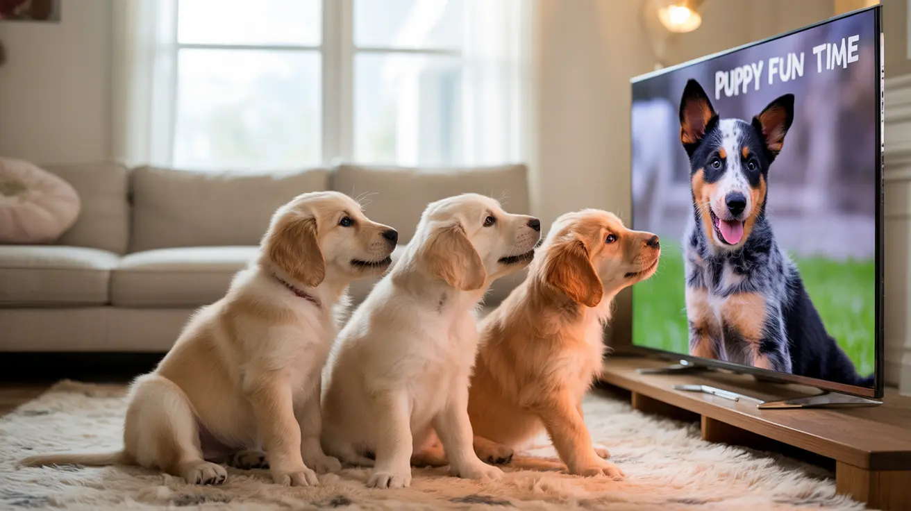 Golden Retriever Puppies Watching TV: When Bluey Captures Canine Hearts