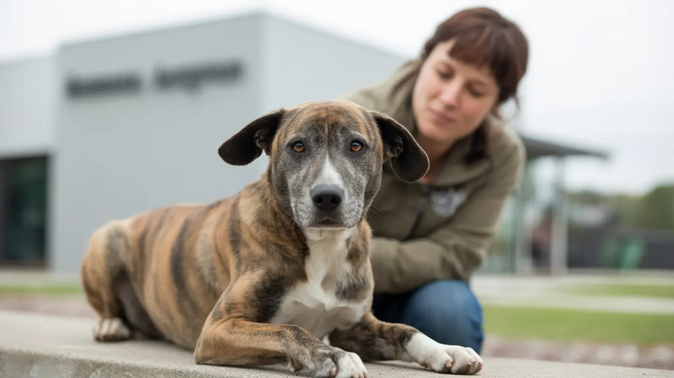 Damaged building of Utah Animal Adoption Center after a car crash