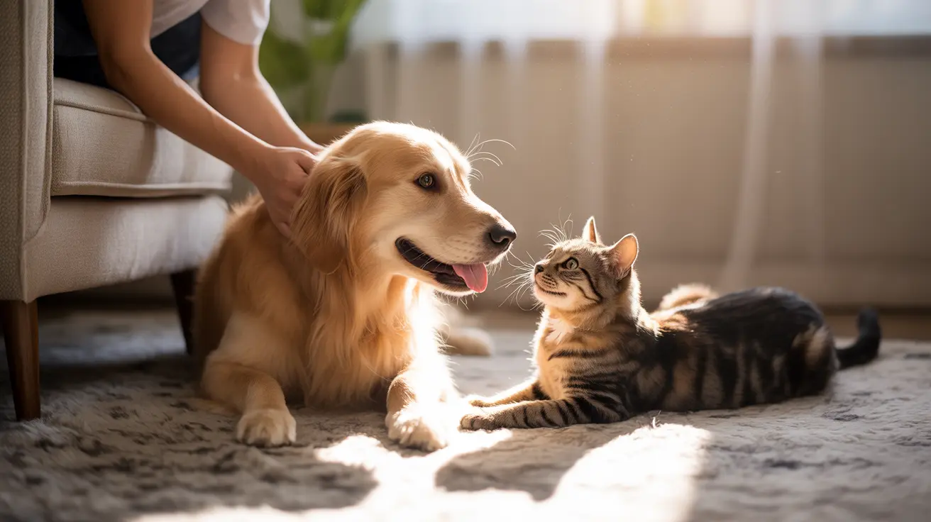 Happy pets celebrating National Pet Day with their owners