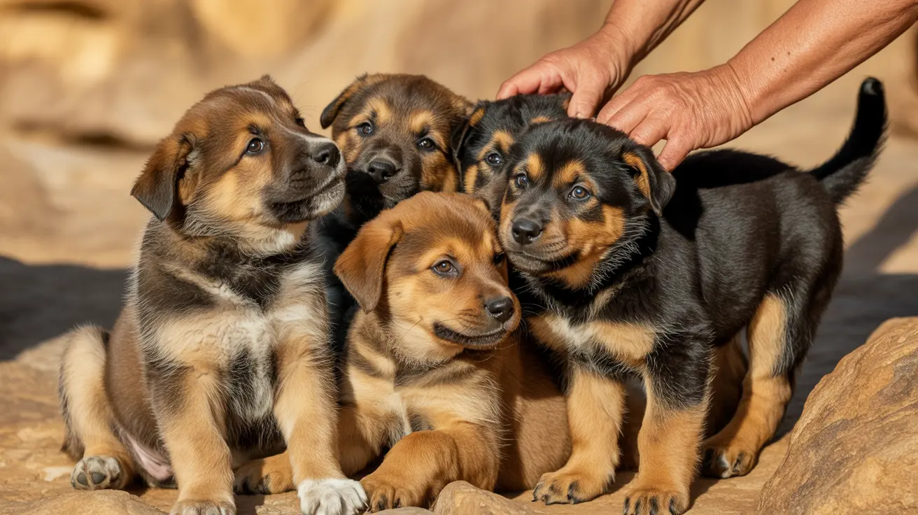 Mobile veterinary clinic providing care to a dog in a remote Navajo Nation community