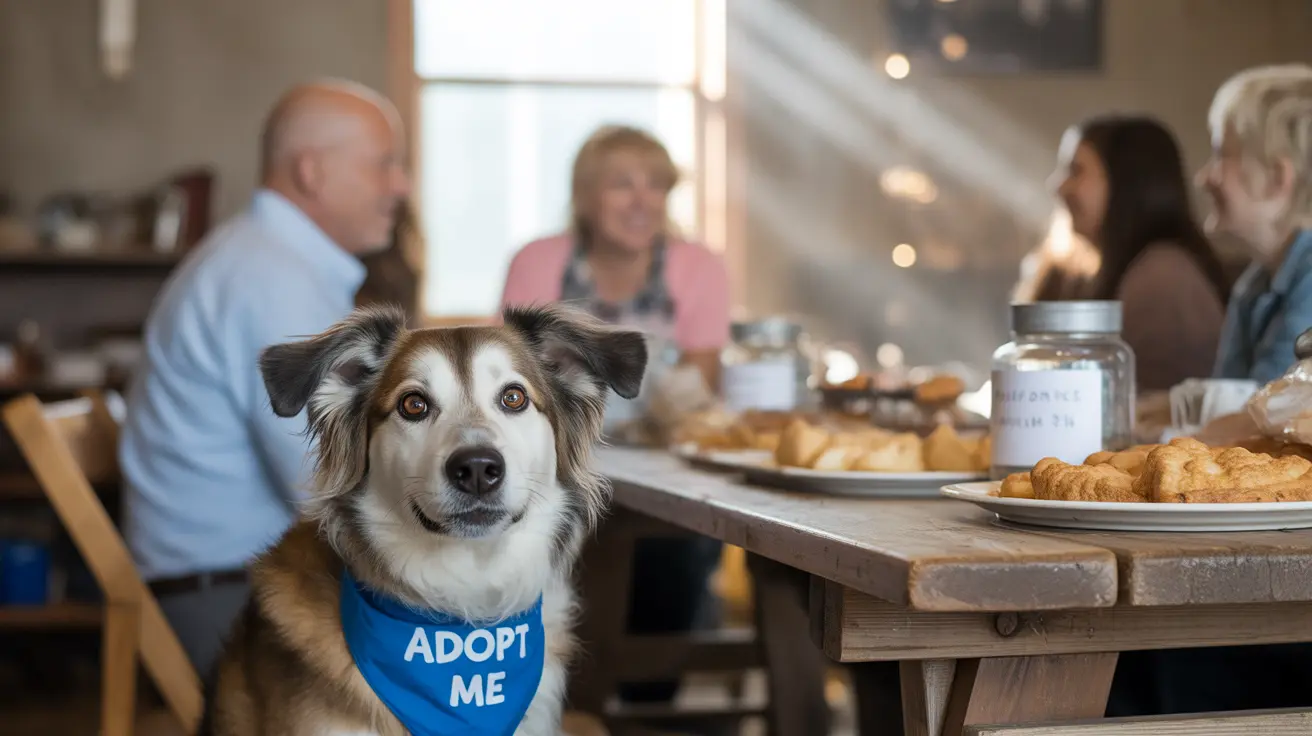 Community members gathering at a breakfast fundraiser to support local animal shelter pet adoption efforts