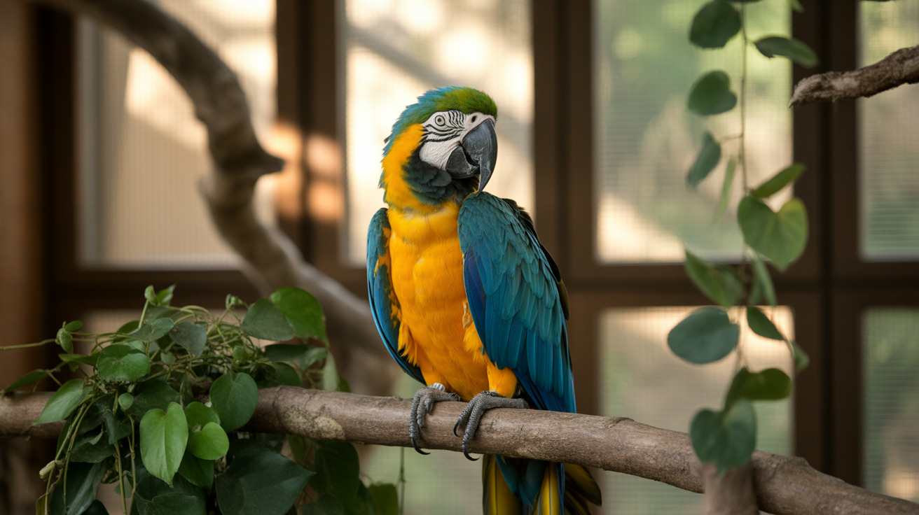 Confiscated exotic pets in poor living conditions during a law enforcement raid