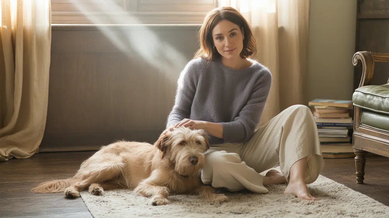Human hand gently petting a dog symbolizing mutual respect and companionship between humans and pets