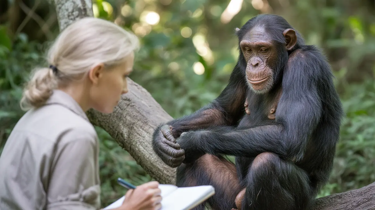 Portrait of Jane Goodall, renowned primatologist and wildlife conservationist