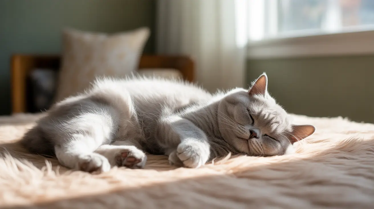 Por que o gato dorme de bruços com o rosto escondido?