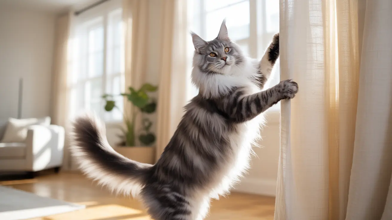 猫がカーテンに登る理由とは？本能とその対策を徹底解説