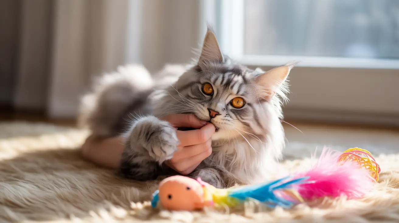 Razones comunes por las que el gato muerde los dedos