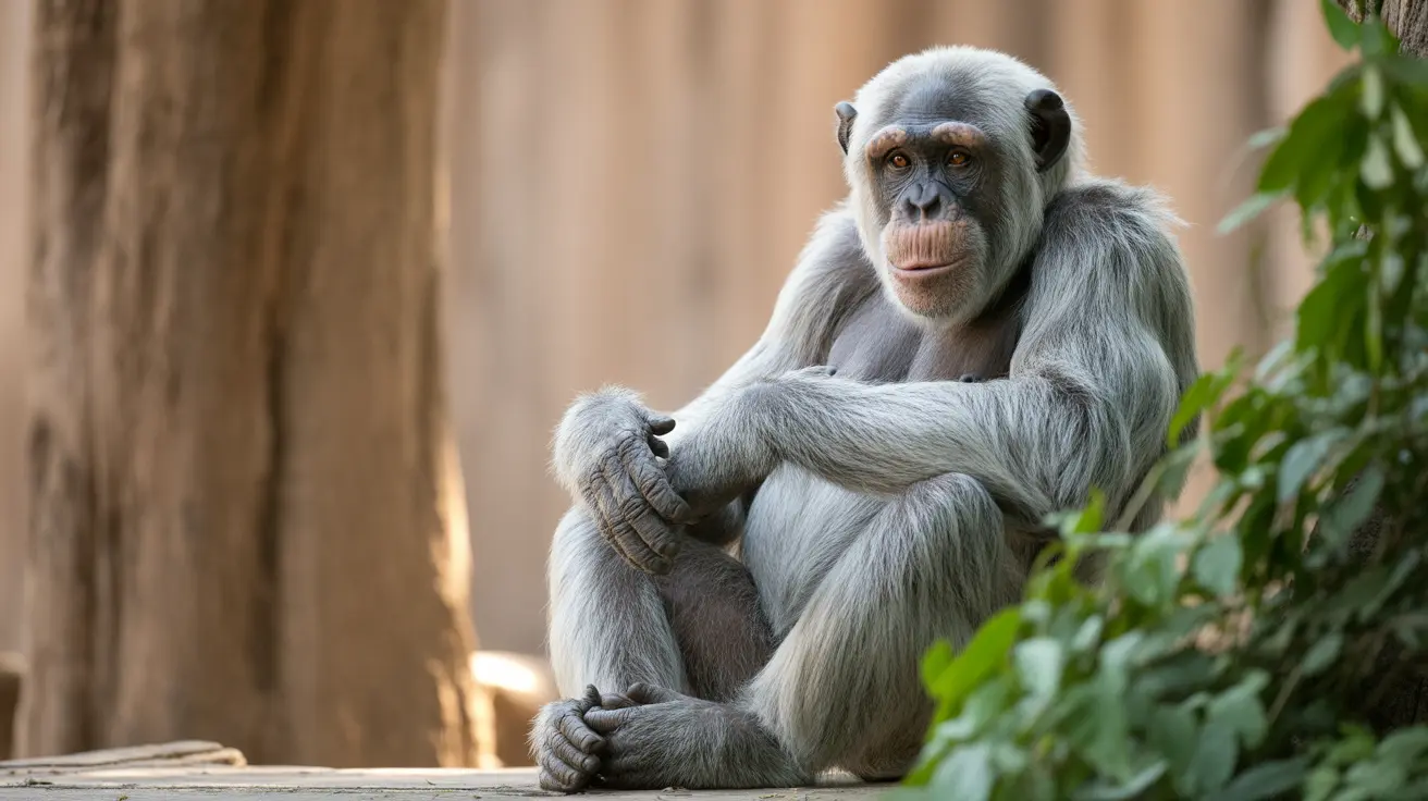 Michael Jackson with his pet chimpanzee Bubbles at Neverland Ranch