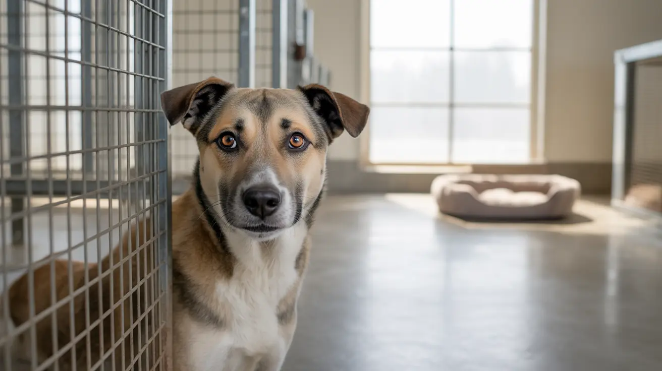 Exterior view of planned Mobile animal shelter featuring double-sided kennels along I-65
