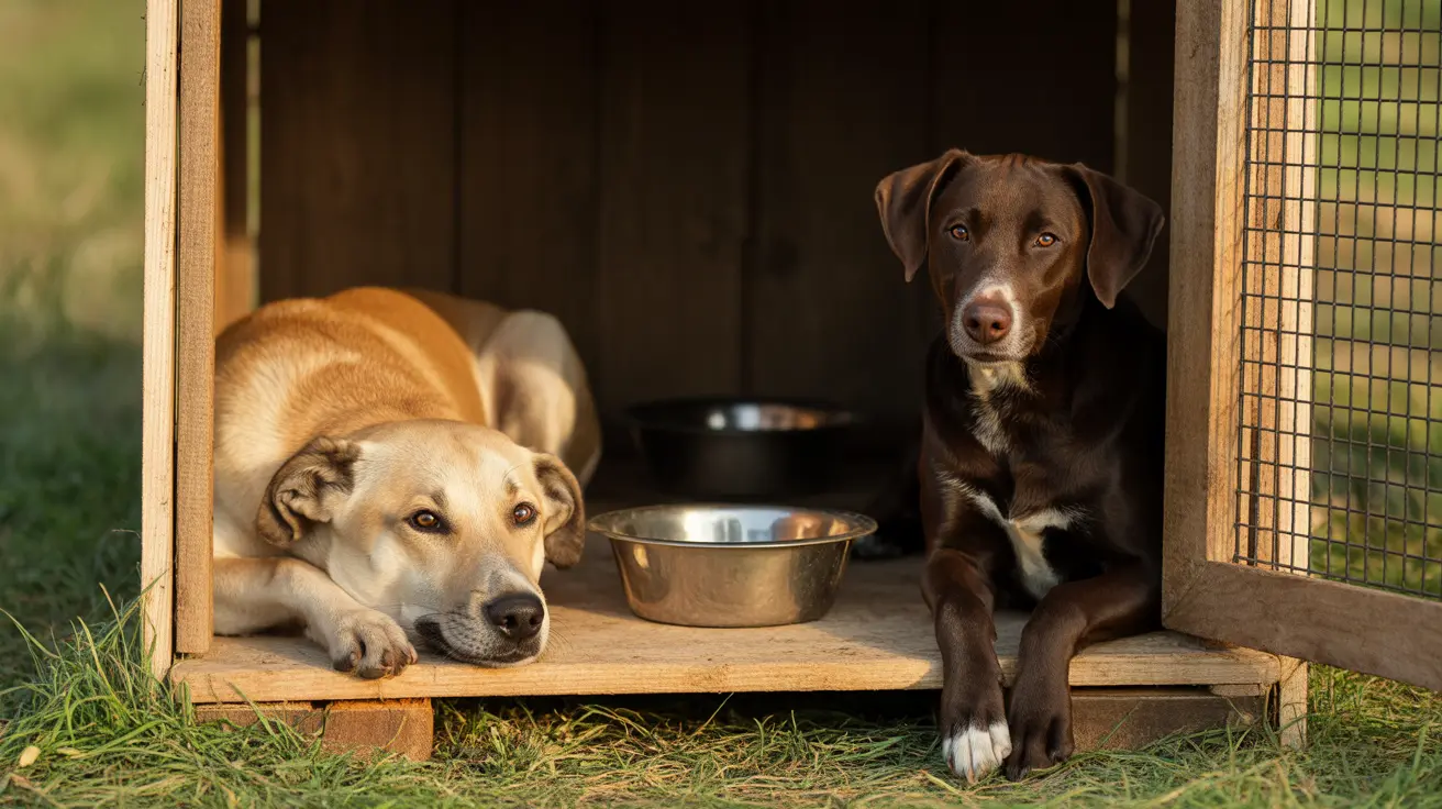 Rescued pit bulls in a safe shelter after being saved from an abandoned property in Tennessee