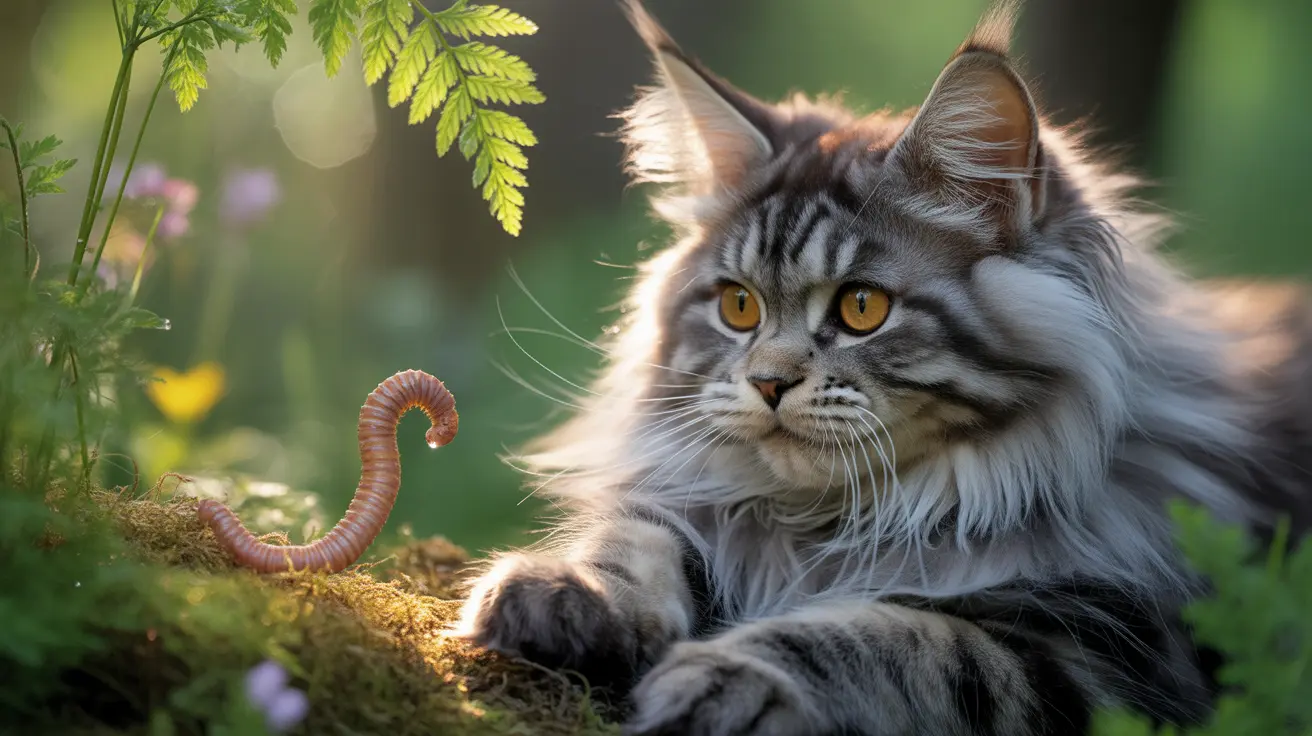 ¿Es seguro que los gatos coman lombrices?