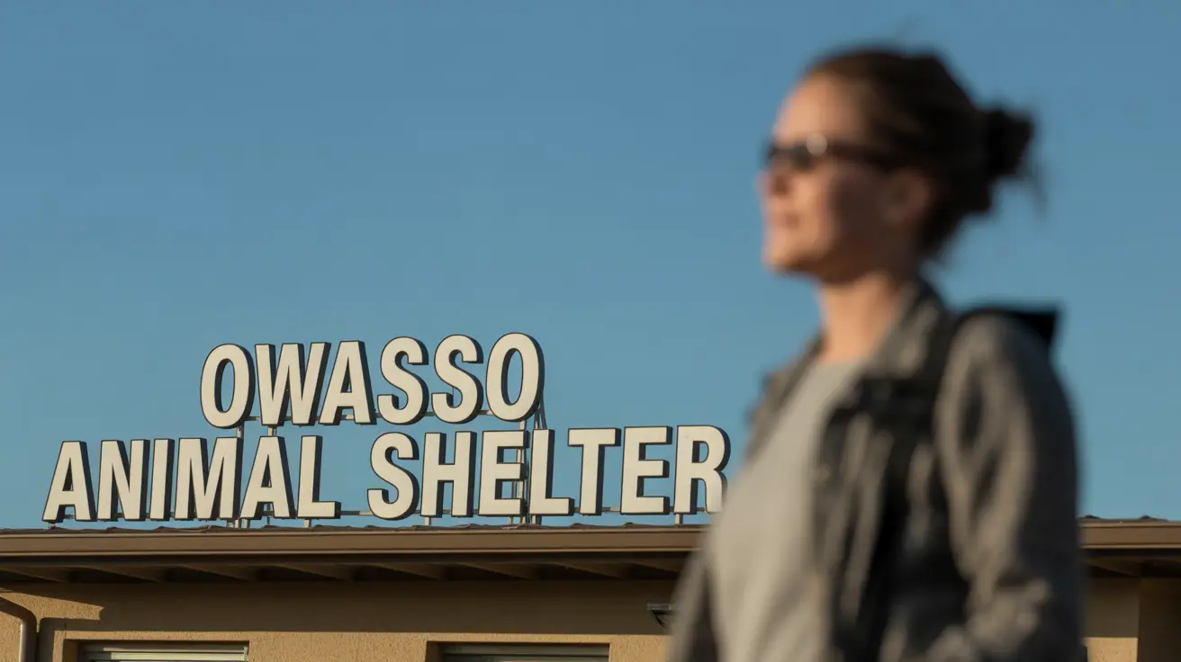 Animals awaiting adoption at Owasso Animal Shelter with caretakers providing care