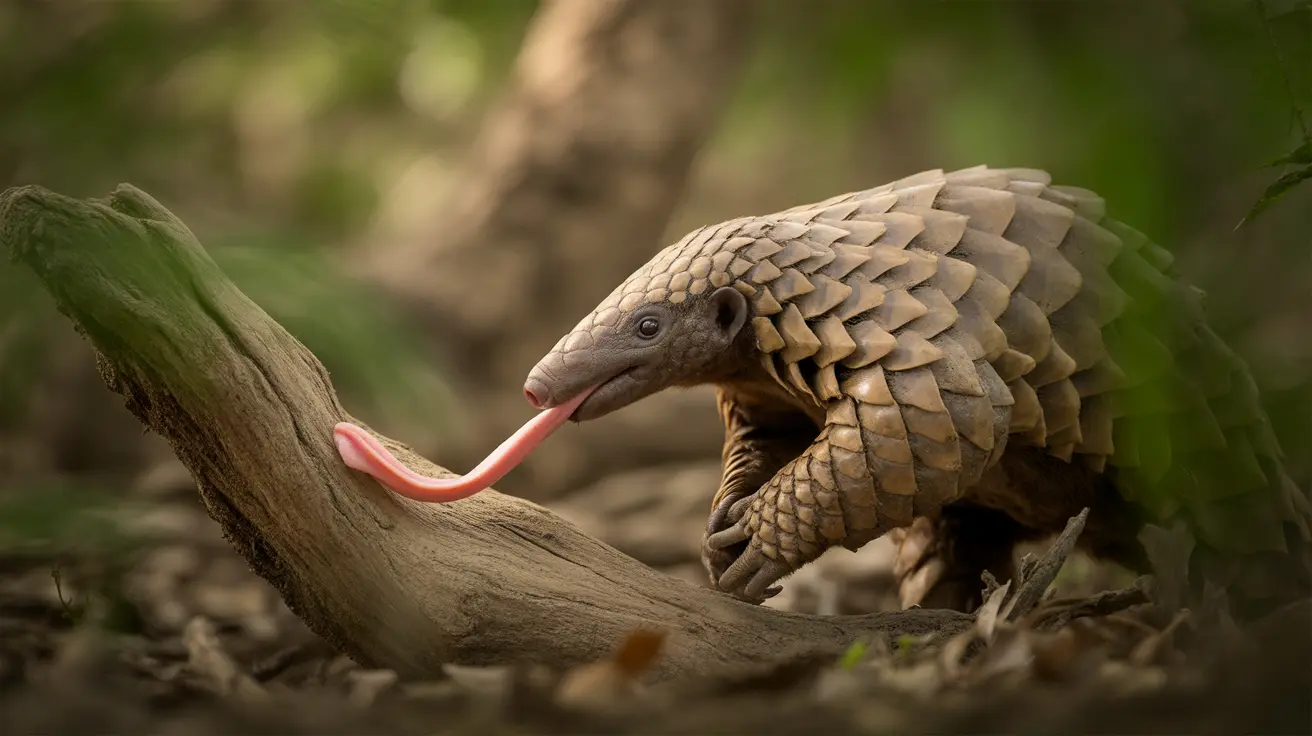 Close-up of pangolin scales, the keratin plates used in genetic analysis revealing new species