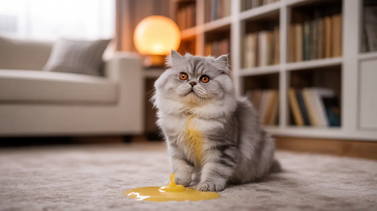 Comprendre le vomissement jaune chez le chat