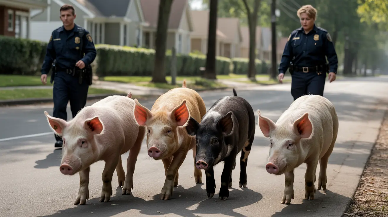 La police de Kent gère des animaux d'élevage échappés avec humour et préparation