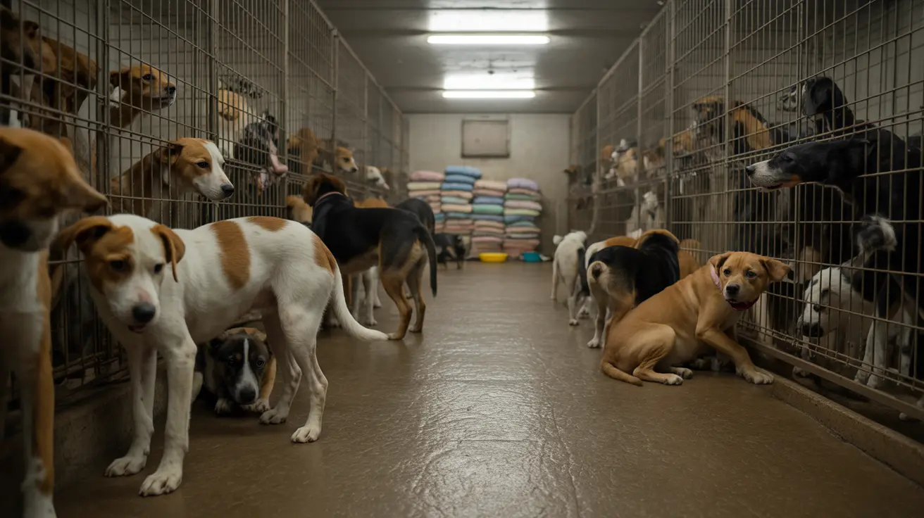 Rescued dogs and cats in a shelter environment following neglect case