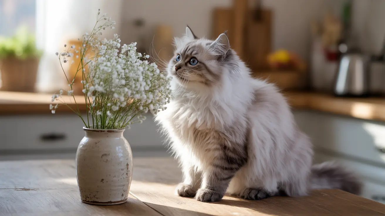 Velo de novia (Gypsophila) y gatos: riesgos de toxicidad y cómo protegerlos