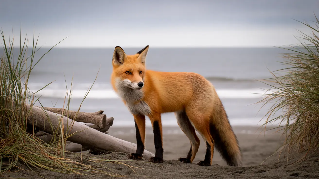 Skinned red fox carcass found on a Washington beach used as illegal coyote bait