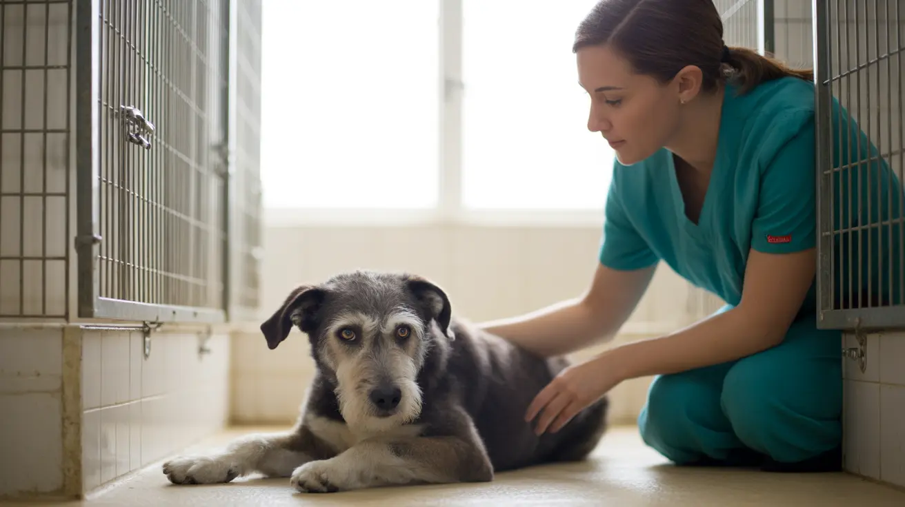 A group of rescued dogs receiving care after seizure from a neglectful breeding facility in Florida