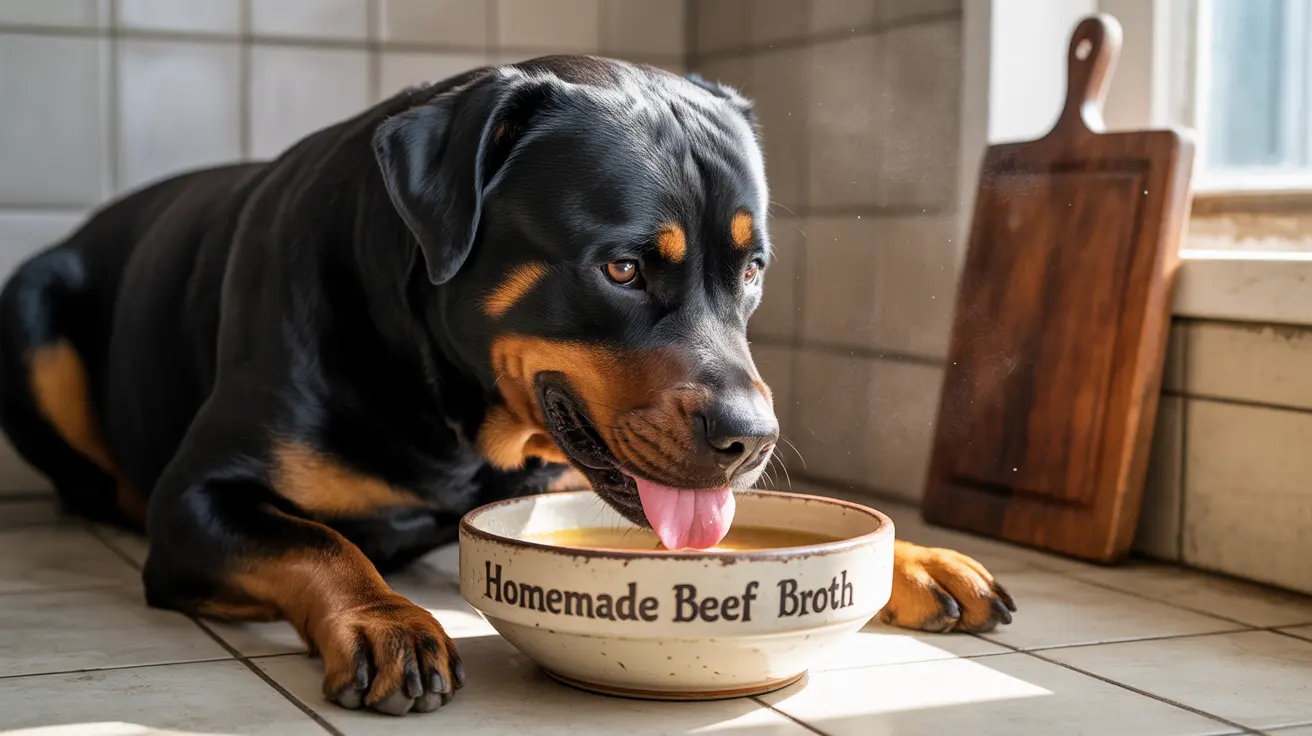 Beneficios del caldo de res para perros