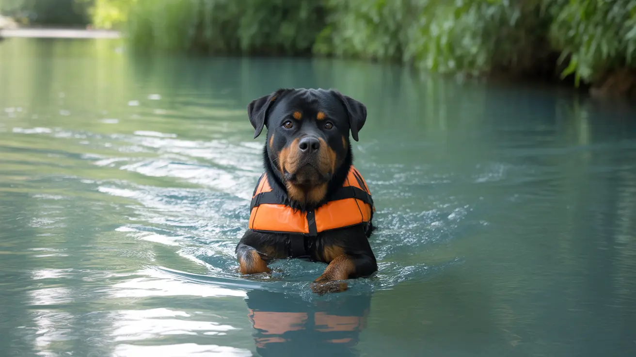 ロットワイラーは泳げる？水辺の安全とトレーニング完全ガイド