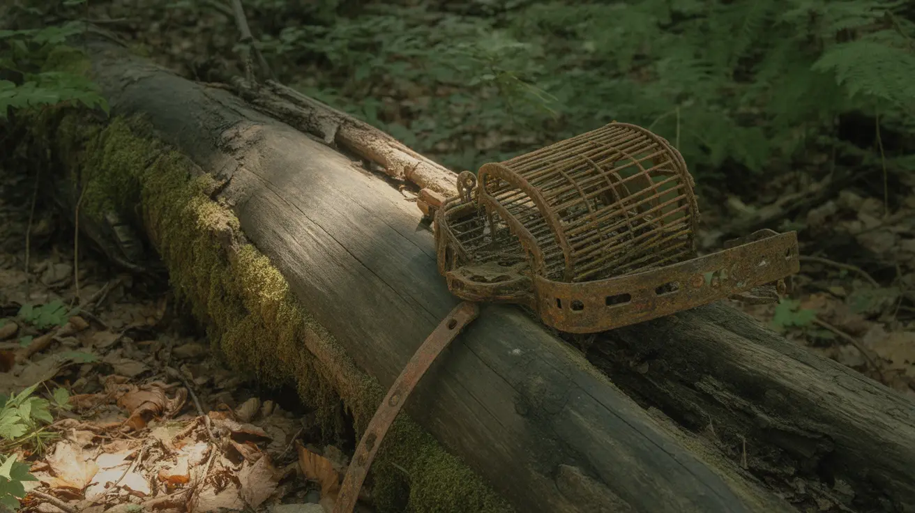 A concerned pet owner holding a dog leash looking at a government building