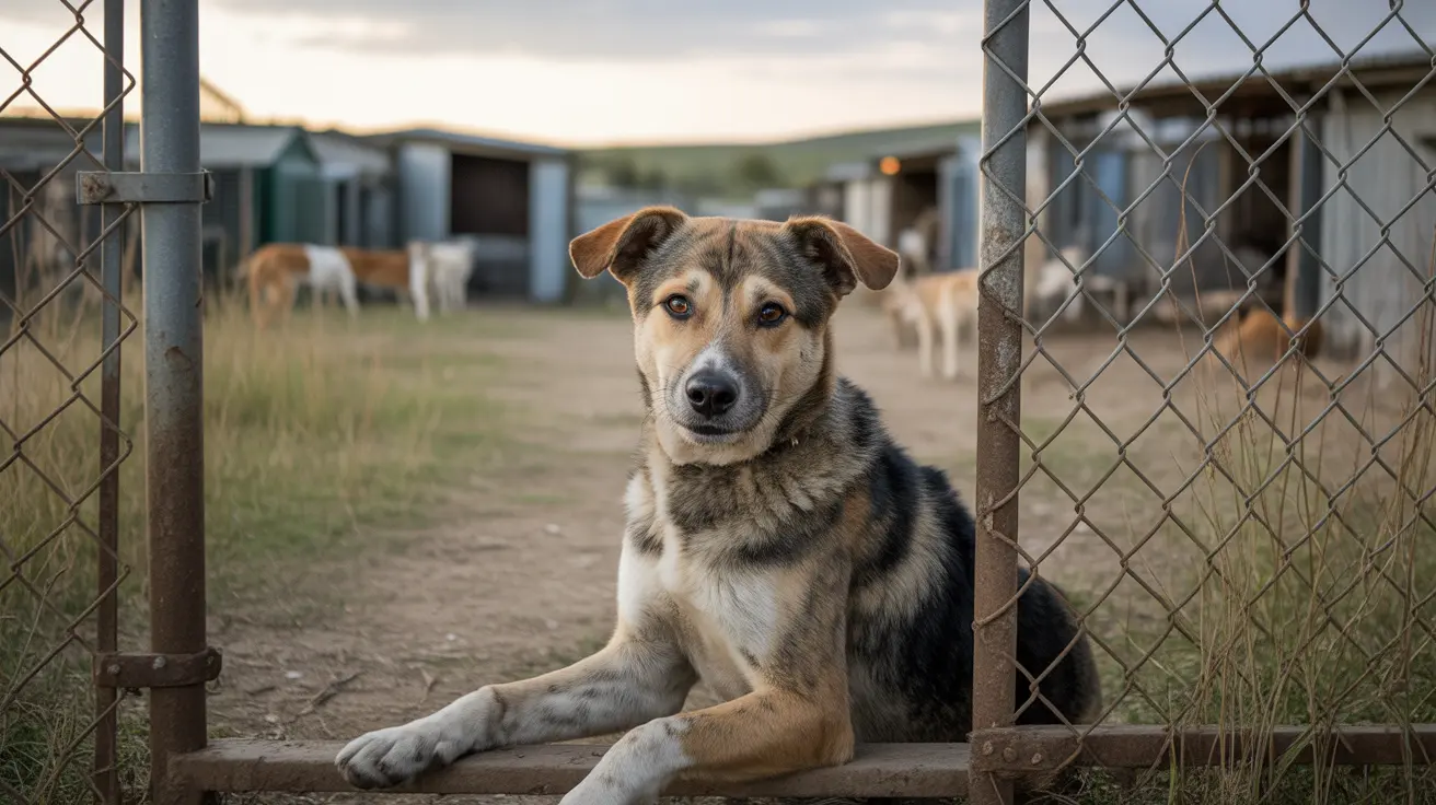 Stray dogs roaming in a Louisiana parish neighborhood