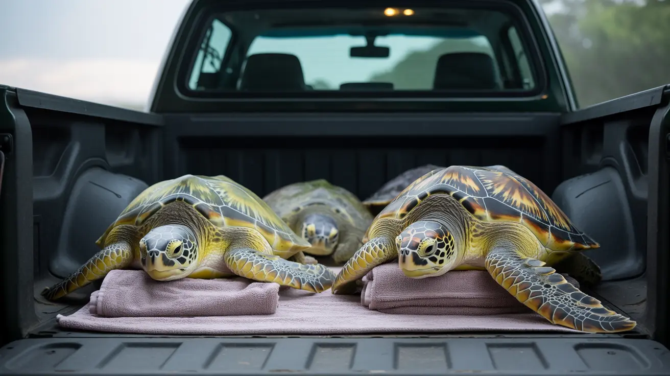 Sea turtle stranded on a Volusia County beach amid cold weather rescue efforts