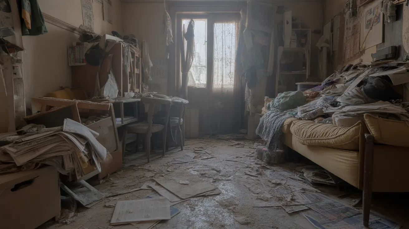 Police officers rescuing animals from a severely neglected home with overwhelming filth