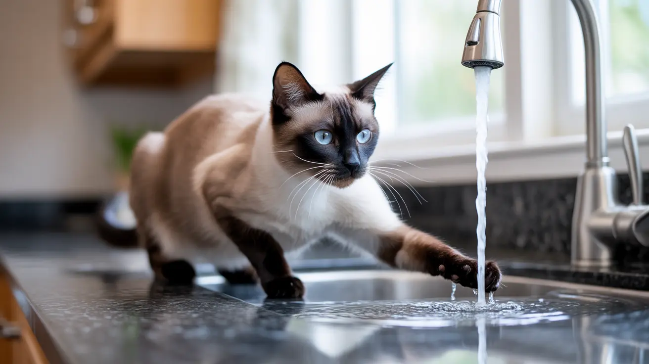 La afinidad única de los gatos siameses por el agua